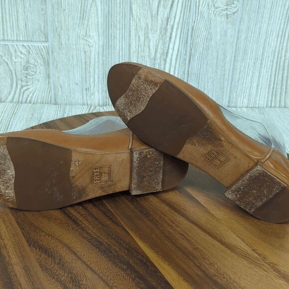 Frye Brown Leather Ballet Flats Womens Size 7.5 - Picture 11 of 12